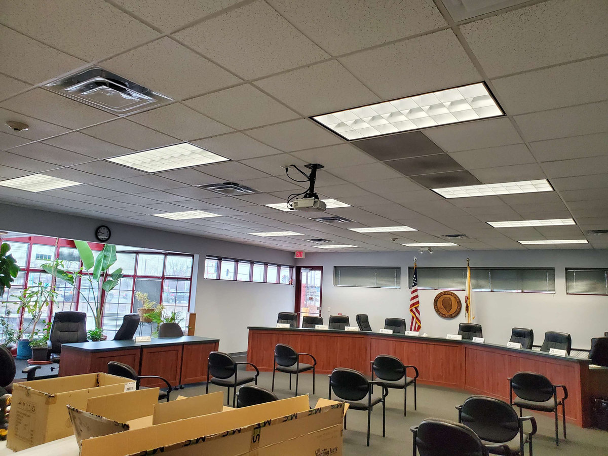 Office Ceiling Lighting Upgrade by IFX Electric serving Libertyville, Illinois